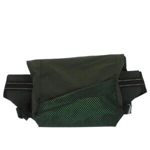 Bottega Veneta Mesh Detail Green Nylon Belt Bag